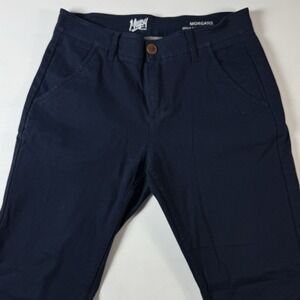 Mugsy Morgans Pants Men's 31x30 Stretch Chino Casual Slim Fit Comfort Navy
